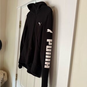 Puma Black Zip Up Sweater Casual Classic
